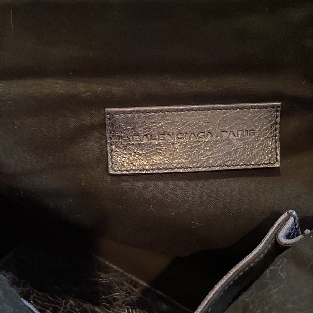 Balenciaga Paris Navy Moto Leather Tote - Picture 7 of 17